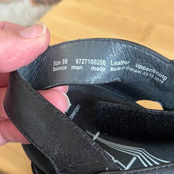 Dansko Black Leather Sandal Walking Co, Women's Sz EU 39 - Picture 6 of 8